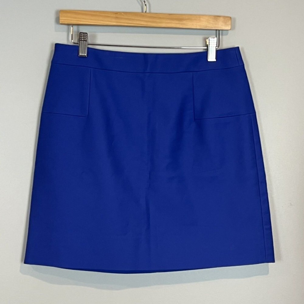 J. Crew Blue Short Skirt Double Surge‎ Mini Skirt Size 8 New
